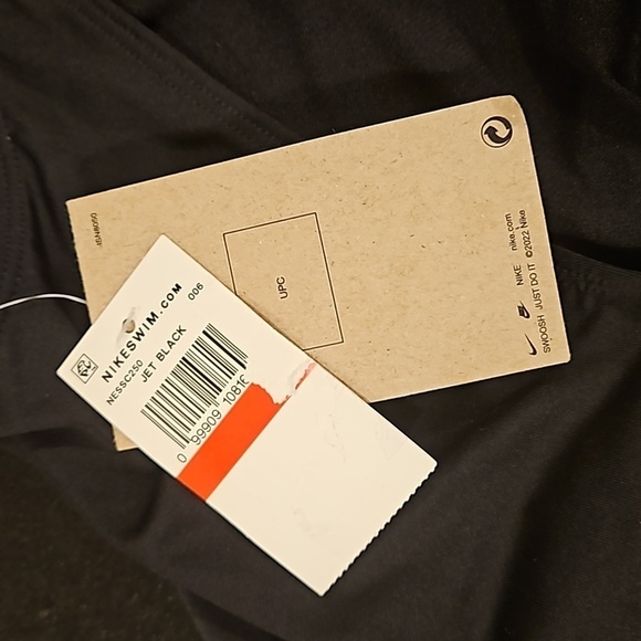 💕NIKE💕 U-Back One-Piece Swimsuit ~ Jet Black Large L NWT - Picture 9 of 12